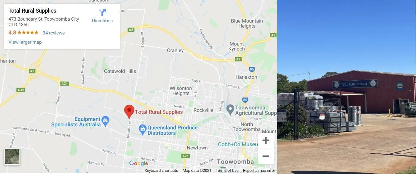 Total Rural Supplies Toowoomba Location